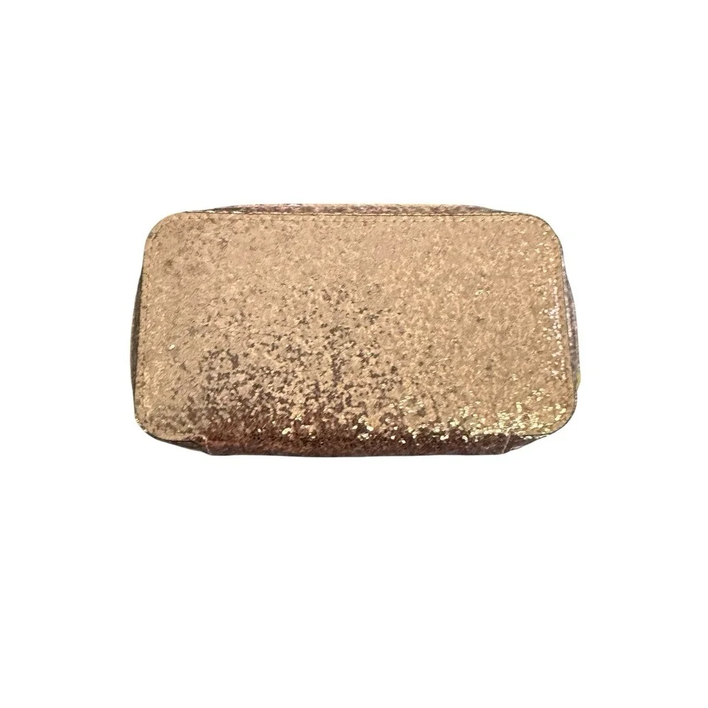 EUC kate spade Rose Gold Glitter‎ Jewelry Travel Case